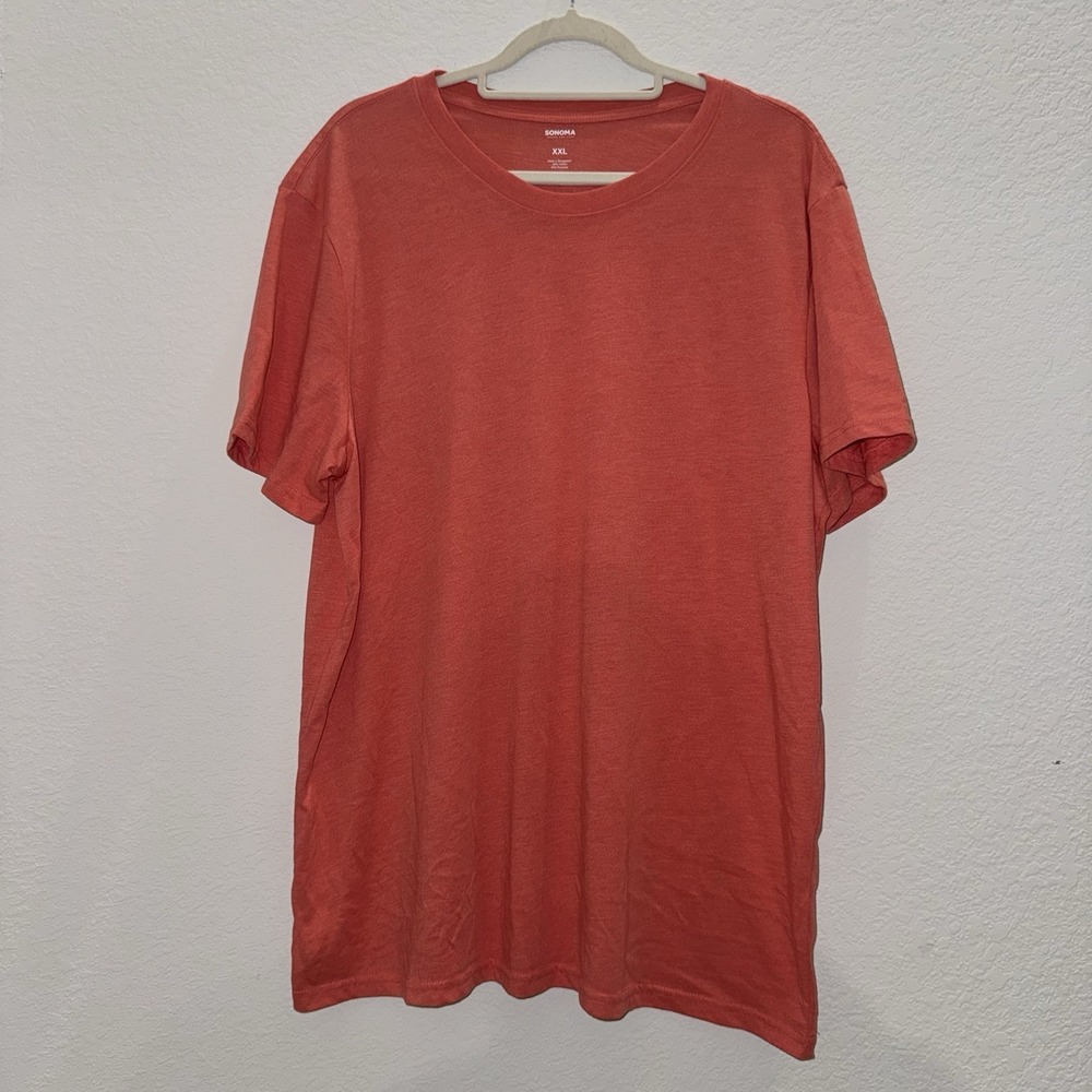America Eagle Men's Size XXL Short Sleeves Tee Shirt Cotton Casual Workout Peach
